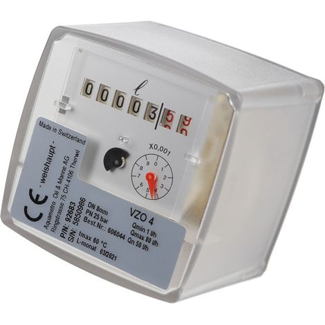 Ölzähler VZO 4 PN32 OEM RE-Impuls HF 0,005 L 50 l/h - 606083 von Weishaupt