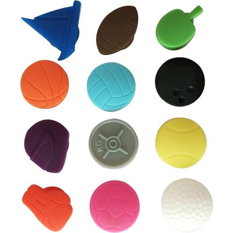 Lot de 24 marqueurs de boissons en silicone pour étiquettes à ventouse pour vin (1/4)