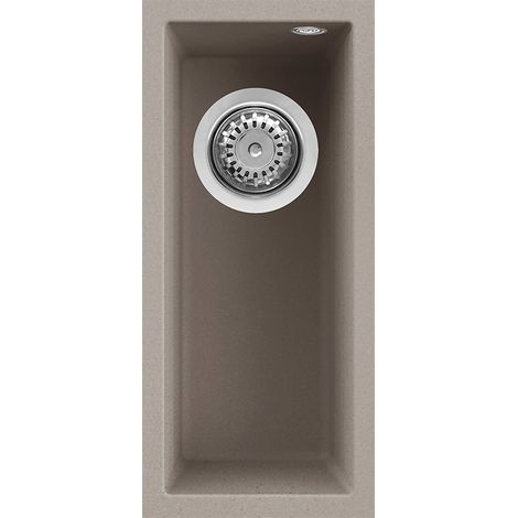 Lavello Elleci Incasso 1 vasca 20x44 Quadra 50 Sottotop Granitek Grigio Tortora LGQ05043BSO (1/3)