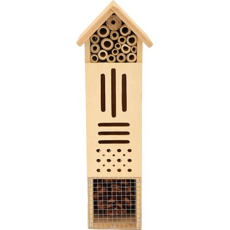Hotel per insetti Toivize - Bambù e legno di pigna - Rifugio per api, farfalle e coccinelle - Decorazione da giardino sospesa - Naturale e resistente (1/5)