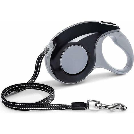 laisses Rtractables Pour Chiens(black, 5 Meters), Corde De Traction Tlescopique, Pour Chien Laisse De Formation,freinage Et Verrouillage Un Bouto (1/5)