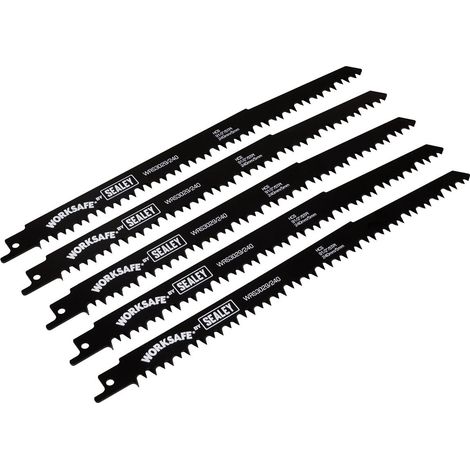 Sealey Reciprocating Saw Blade for Wood 240mm 5tpi - Pack of 5 WRS3029/240