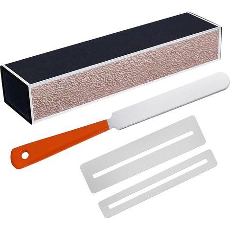Ensemble d'outils de luthier de guitare avec poignée ergonomique en caoutchouc pour nivellement des frettes, lime de ponçage, outil de luthier - Outils de réparation pour musicien, cadeau luthier (1/5)