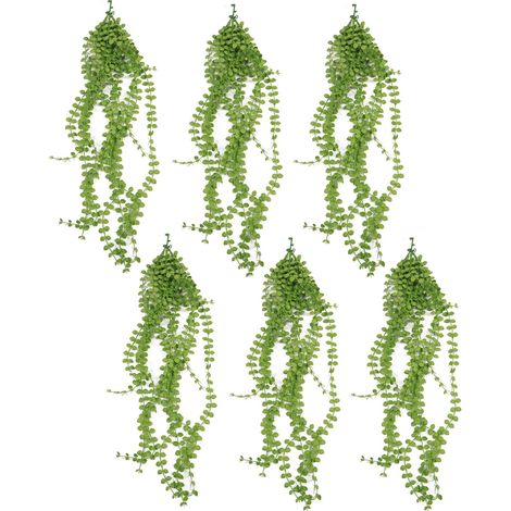 Pack of 6 x Hanging UV and Fire Resistant Artificial Plant Pearl String 92cm (1/4)