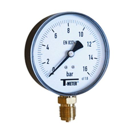 Manomètre ABS à cadran sec RADIAL Mâle 1/2" (15/21) - Ø100 - 0 à 10 bar - Sferaco