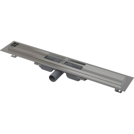 Alca - Duschrinne Low 55 cm, mit Rand für Lochrost, Edelstahl APZ101-550 (1/4)