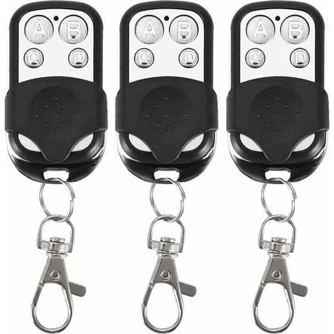 Set di 3 telecomandi universali per porte automatiche, frequenza 315 MHz, codice fisso, 4 pulsanti, per un massimo di 4 porte. (1/4)