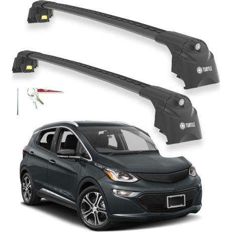 TURTLE kompatibel mit Chevrolet Bolt 2017-2023 Dachträger Air2 Schwarz (1/5)