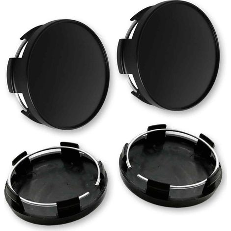 4Pcs Cache Moyeu 60mm Universels - Enjoliveurs Centre de Roue de Voiture en Noir Compatible avec Citroen - Cache Jante pour Accessoires Voitures (1/5)