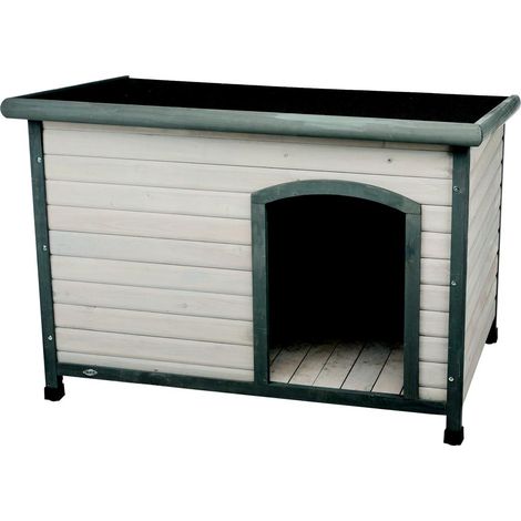 natura Hundehütte Classic mit Flachdach L:116 82 79cm grau