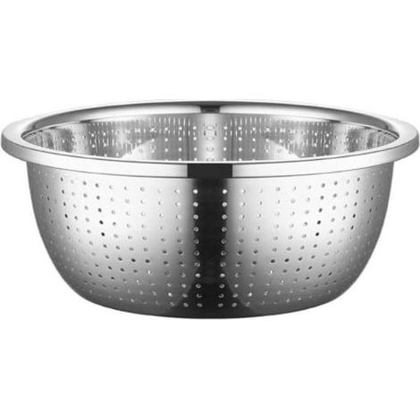 Passoire à riz ronde en acier inoxydable, panier robuste – (1/5)