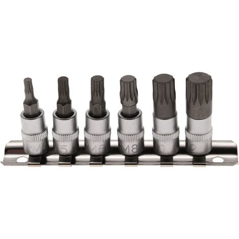 Douille XZN - Acier Chrome Vanadium - Carré 1/4 - Longueur 40 mm - Pour Vis M4 M5 M6 M8 M10 M12 - Lot de 6 (1/2)
