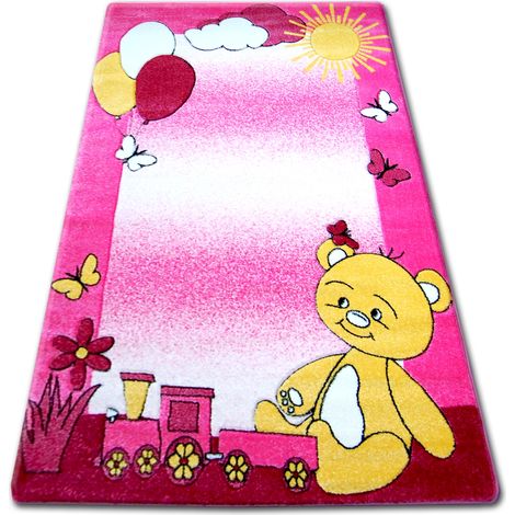 Teppich für Kinder HAPPY C210 rosa Teddybär pink 240x330 cm