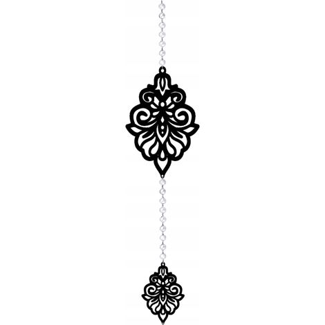 GARLAND Z2 decorazione da appendere nera, tenda traforata