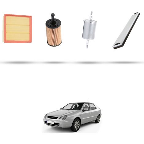 Kit tagliando 4 filtri compatibile con Citroen Xsara 1.6 i 16v 80kw dal 2000 (1/5)