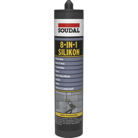 SOUDAL 8-IN-1-Silikon marmorgrau matt 300 ml (1/2)