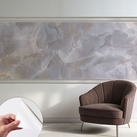 Papier peint autocollant adhésif installation rapide du papier peint durable et résistante Vagues marbrées 250x104 cm (1/5)