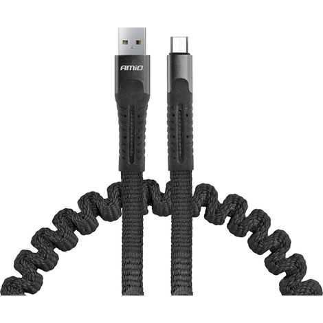 Cable USB micro USB con resorte de 1,2 m UC-12 amio-02529 (1/5)
