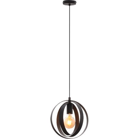 Lampada sospesa Cortado Metall Black E27 1x Max 40W H: 98 cm Ø25 cm Dimmabile (1/4)
