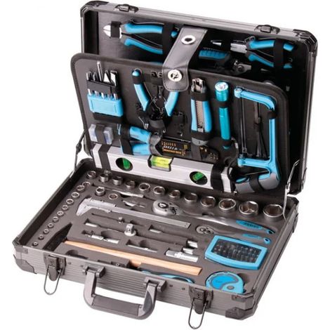 VALISE MALLETTE MALETTE AVEC OUTILS 162 PCS DE TRAVAIL FERVI 0105 (1/3)