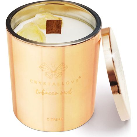 Vela de soja CRYSTALLOVE con limón - Tabaco Oud 400g (1/5)