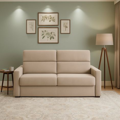 Sofá Cama 2 Plazas None, Desenfundable, Almacenaje Hecho en Italia, Apertura Abatible, 180x95 cm Gris Tortora (1/5)