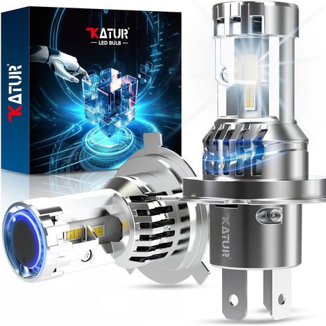 H4 LED Bulb 40000LM 200W 6000K White, 9003 HB2 Hi/Lo LED Bulb with Dual Cooling Fan, Plug (1/5)