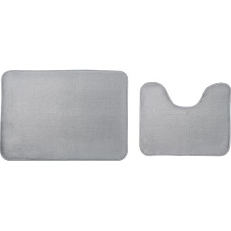 Tapis de bain en mousse à mémoire de forme avec dessous antidérapant, dessus en flanelle extra douce, envers imperméable ultra absorbant pour cuisine, salle de bain, douche et baignoire.