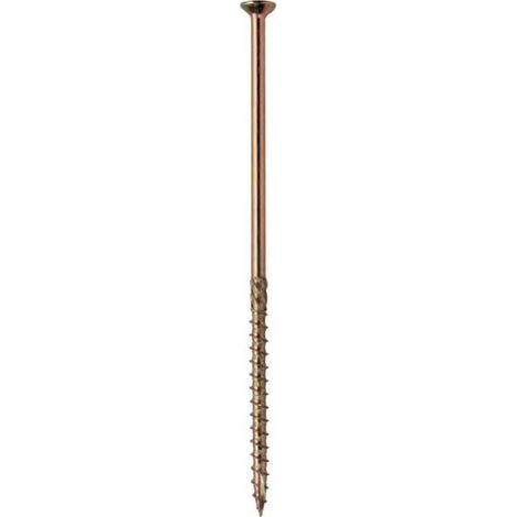 Vis charpente tête fraisée 6x150 mm zingué bichromaté – Acier trempé pour poutres lamellaires – Boîte de 100 unités (1/5)