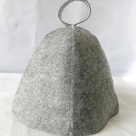 Bonnet de sauna en feutre de laine, soin d'hiver pour la peau, protection de la tête dans le bain, pour rester au chaud (1/3)