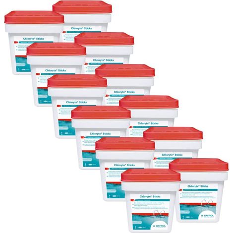 Pack Chloryte Sticks Chlore non stabilisé 4,5 kg Bayrol Quantité Pack de 12