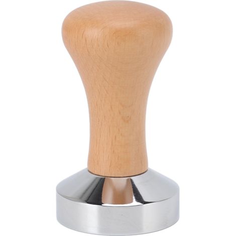 Tasseur à café à base plate en acier inoxydable 304, manche en bois, marteau pour la maison et le café. (1/5)