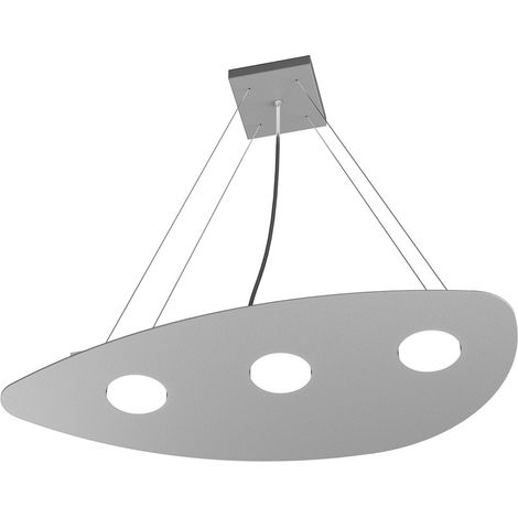 Sospensione Moderna Shape Metallo Grigio 3 Luci Gx53 (1/4)