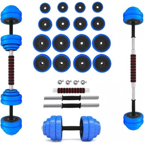 HMS SGG30 - Juego de pesas de 30 kg: barra y mancuernas para entrenamientos en casa (1/5)