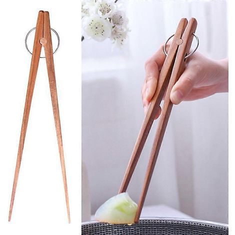 Poignée ergonomique en bois pour grille-pain, idéale pour les ustensiles de cuisine et les barbecues. (1/4)