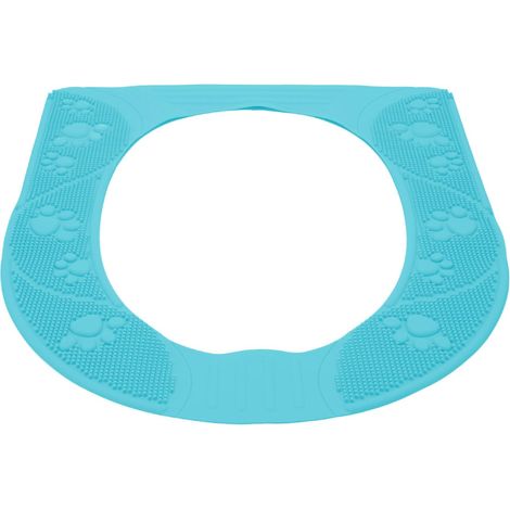 Housse siège toilette lavable – bleu ciel – silicone réutilisable – salle bain