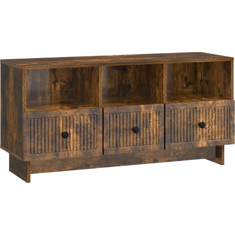 Mobile TV Rovere Fumo 102 x 34,5 x 50 cm Legno ingegnerizzato vidaXL