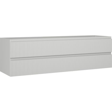 Mexen Rivel Badezimmerunterschrank 160 cm, 2 Schubladen, gerillt, grau matt - 91A20-16047-2-BFF62 (1/5)