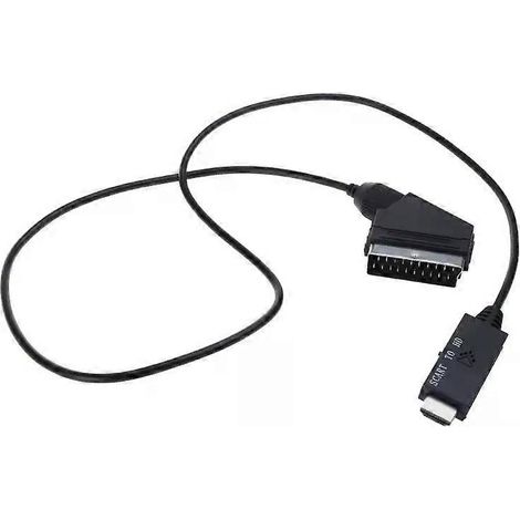 HDMI-kompatibler Scart-Adapter (1080p60Hz/720p60Hz), HDMI-kompatibler Ausgang, USB-Kabel, Netzteil, geringer Stromverbrauch – JXLGV (1/4)