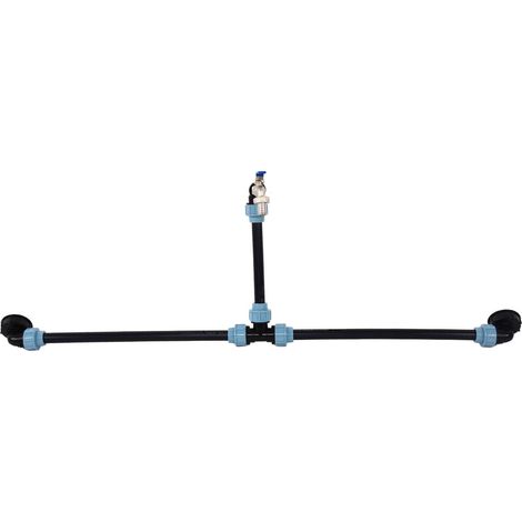 Adaptateur IBC coudé 60mm ABS laiton robinet sortie orientable pour cuve bidon assemblage rapide série 1 robinet 1 T 3 coudes 3 tuyaux (1/5)