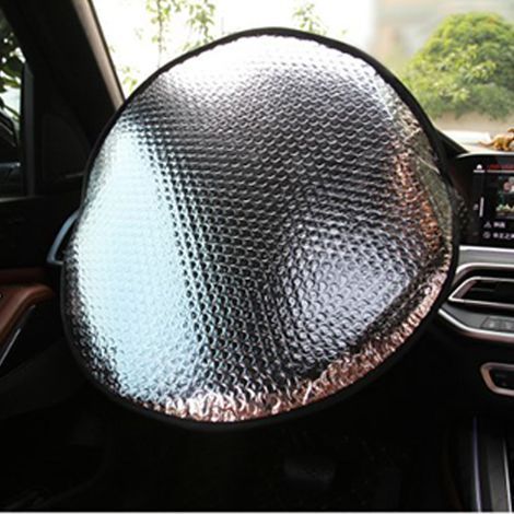 Hitzebeständiger Sonnenschutz für das Lenkrad, strapazierfähiger und verschleißfester Bezug, Hitzeschutz für das Auto, UV-Schutz für den Fahrzeuginnenraum. (1/5)
