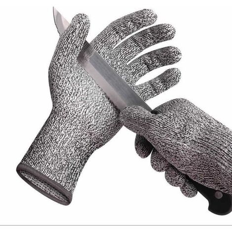 Guantes de cocina resistentes a los cortes - Alta protección clase 5 - Aptos para alimentos - 1 par - Talla XL, 26 cm (1/3)