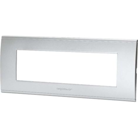 PLACCA COPRIFRUTTI ABL - ARGENTO POSTI 7 MM 208X85 - 8 Pezzi