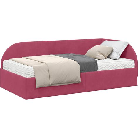 Corner Bed Frame with Mattress Manual 2 pcs Green Velvet vidaXL
