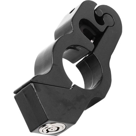 Poignées de guidon de moto en alliage d'aluminium avec verrou de sécurité pour accélérateur et frein, livrées avec 2 clés noires. (1/5)