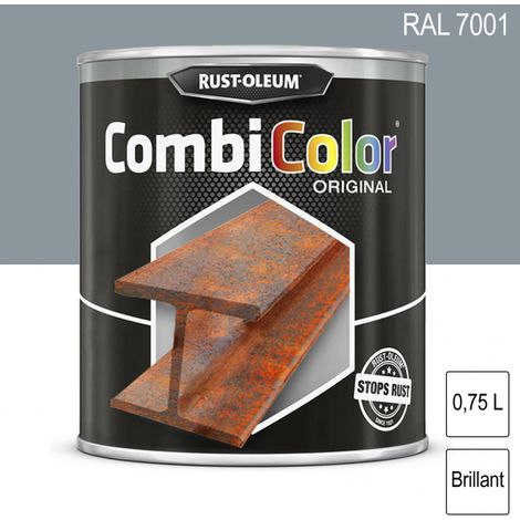 Peinture fer CombiColor Original RAL 7001 Gris argent brillant 750ml RUST-OLEUM (1/6)