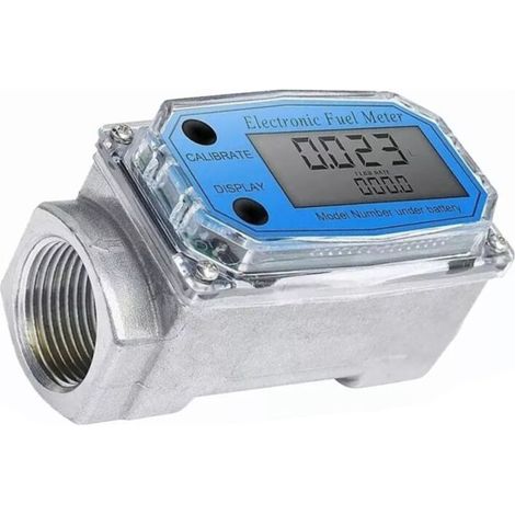 Débitmètre numérique LCD à turbine de 1 pouce, 10-100 l/min, précision ±1 %, pour diesel, essence, kérosène, méthanol et eau. (1/5)