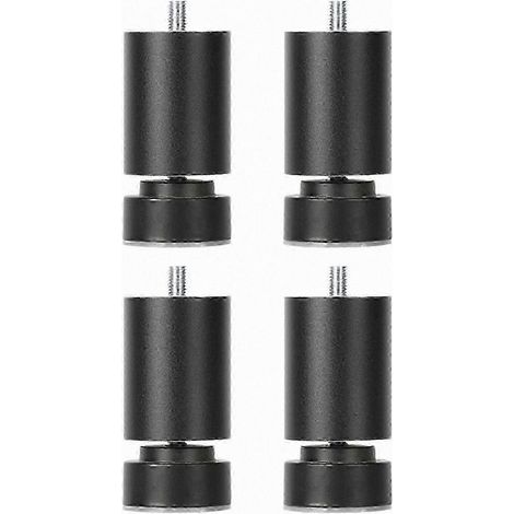Pieds métalliques réglables et durables avec filetage M10 pour des solutions de support et de stabilité des meubles, noirs, 12 cm. (1/5)