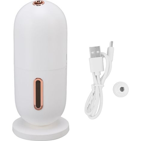 Diffuseur d'huiles essentielles portable - 3 modes, batterie 1200mAh, silencieux, pour aromathérapie à la maison ou au bureau, blanc