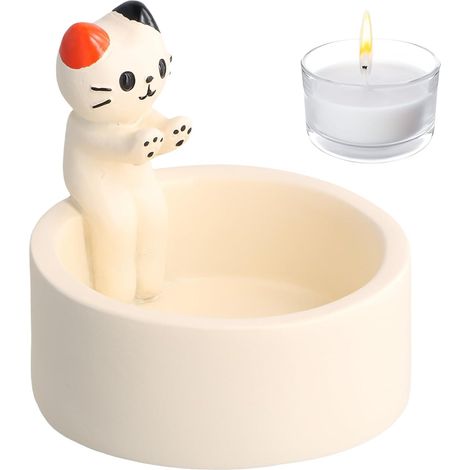 Bougeoir en résine motif chaton, bougeoir chauffant en forme de patte de chat, bougeoir pour bougie chauffe-plat en forme de chaton, joli support (1/5)